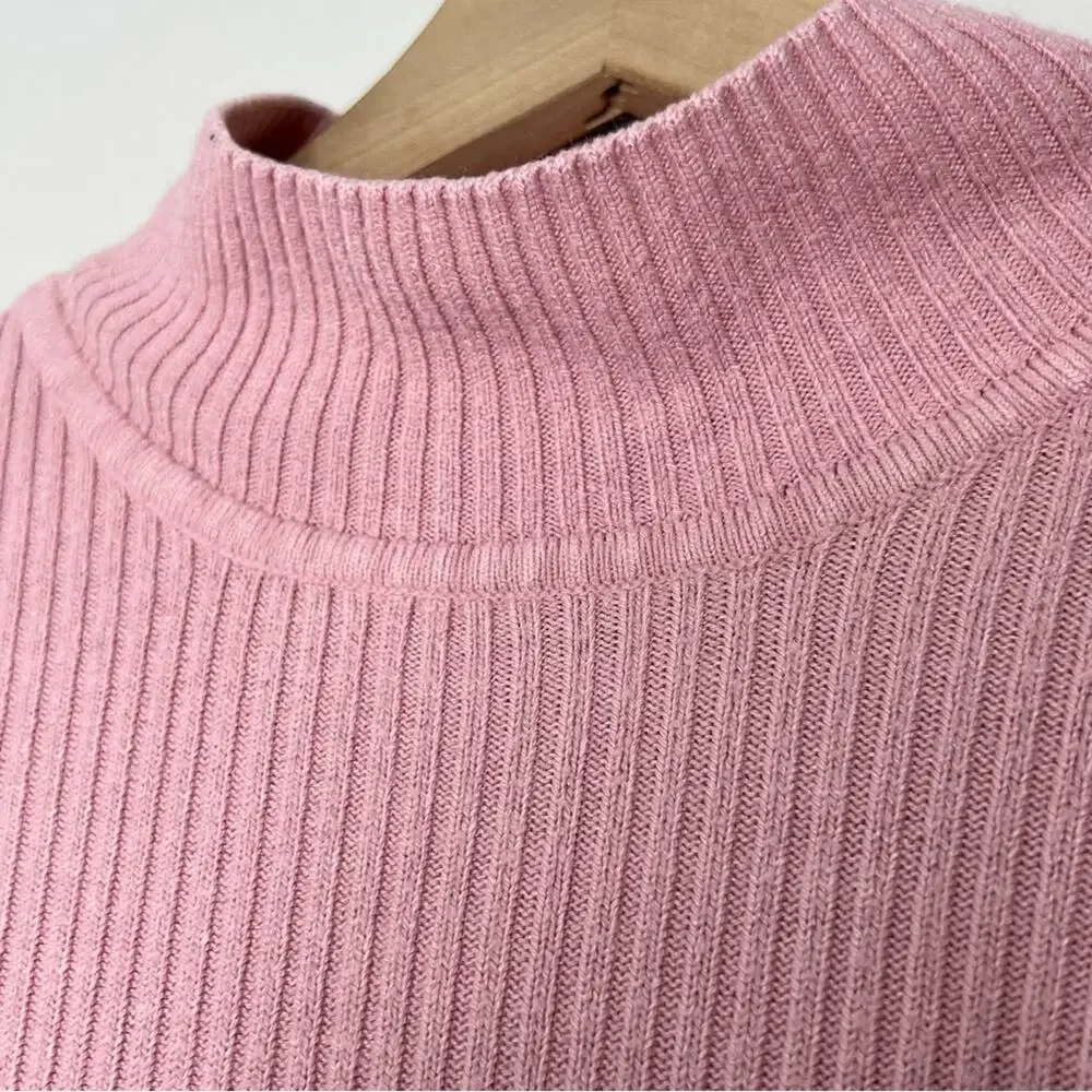 Vintage 90s Lane Bryant pink ribbed knit sweater size 18/20
